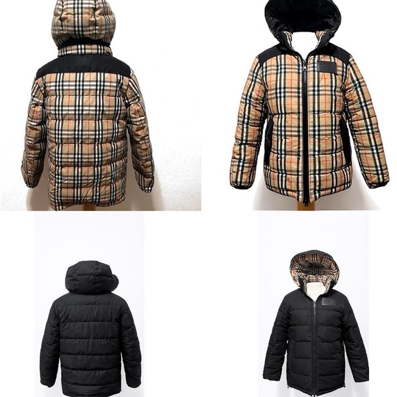 Burberry Jackets & Blazers - Burberry Reversible Down Puffer Jacket Nova Check Hooded EUC